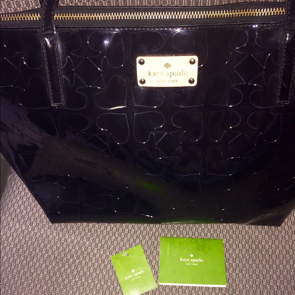 24 hr sale 🔥 🔥🚨SALE⭐️Kate ♠️Spade Sophie black tote red i… - Picture 3 of 4